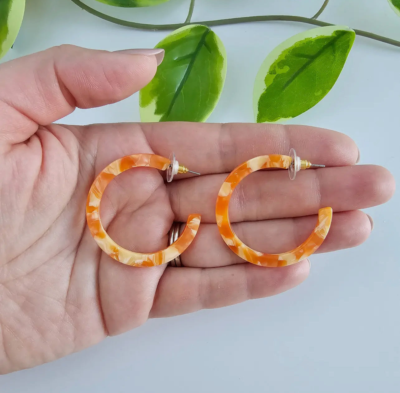 Orange Camy Hoops