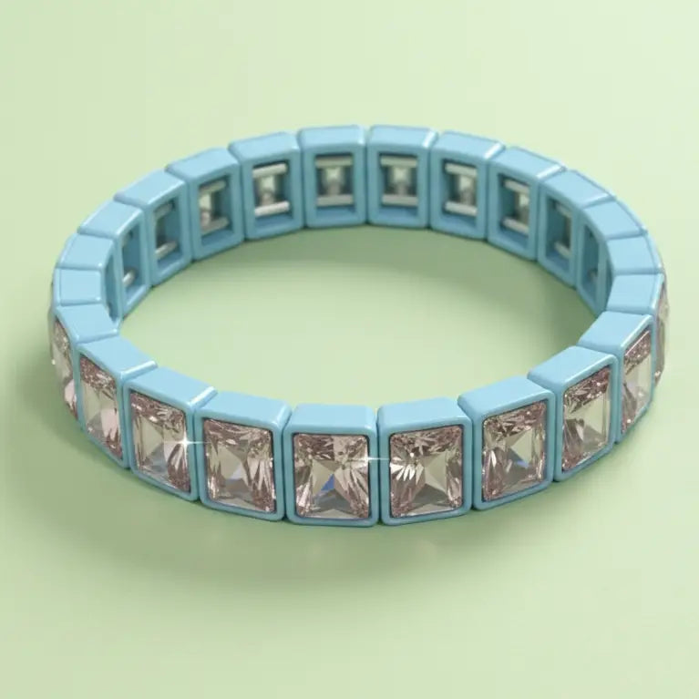 Estelle Blue Rectangle Stone Bracelet