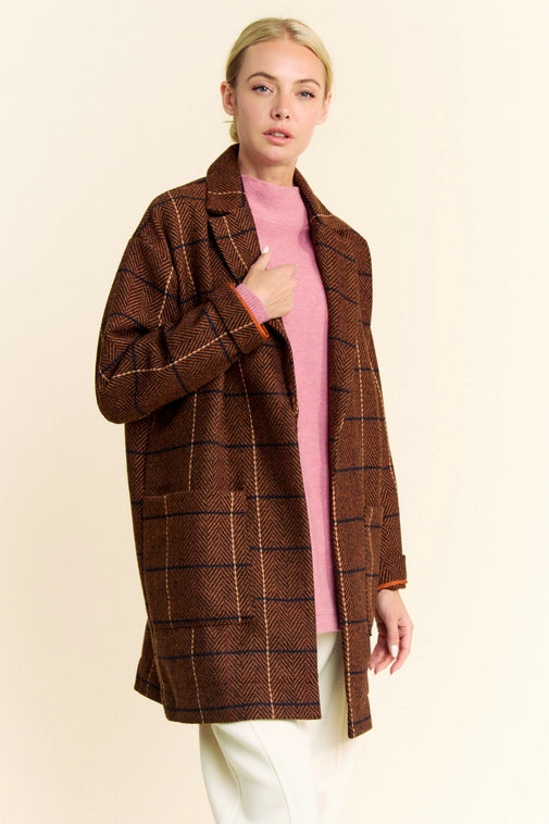 Plaid Pocket Coat