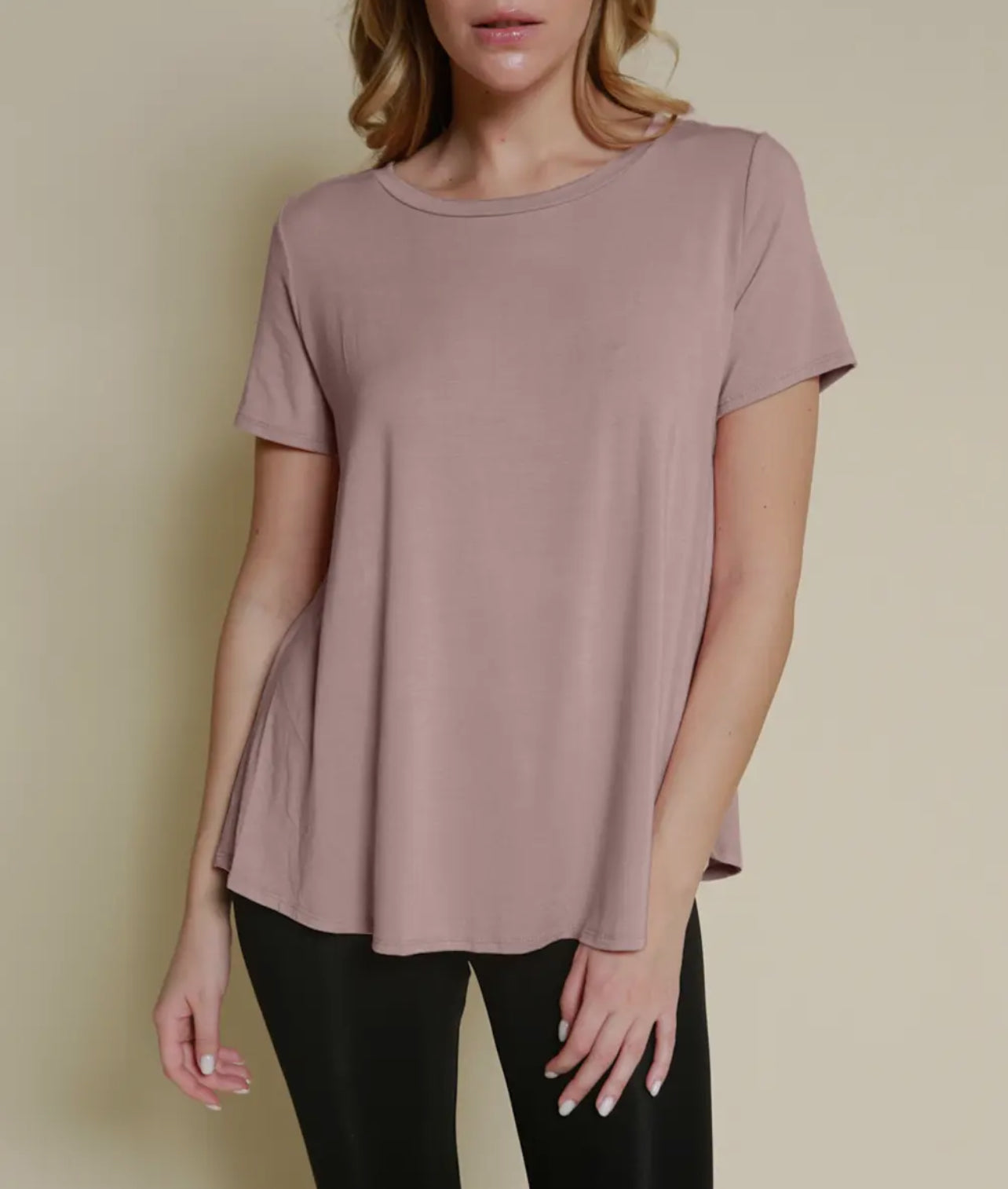 Bamboo Tee in Mauve