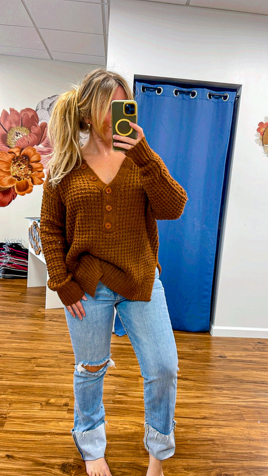 Camel Chunky Knit Sweater