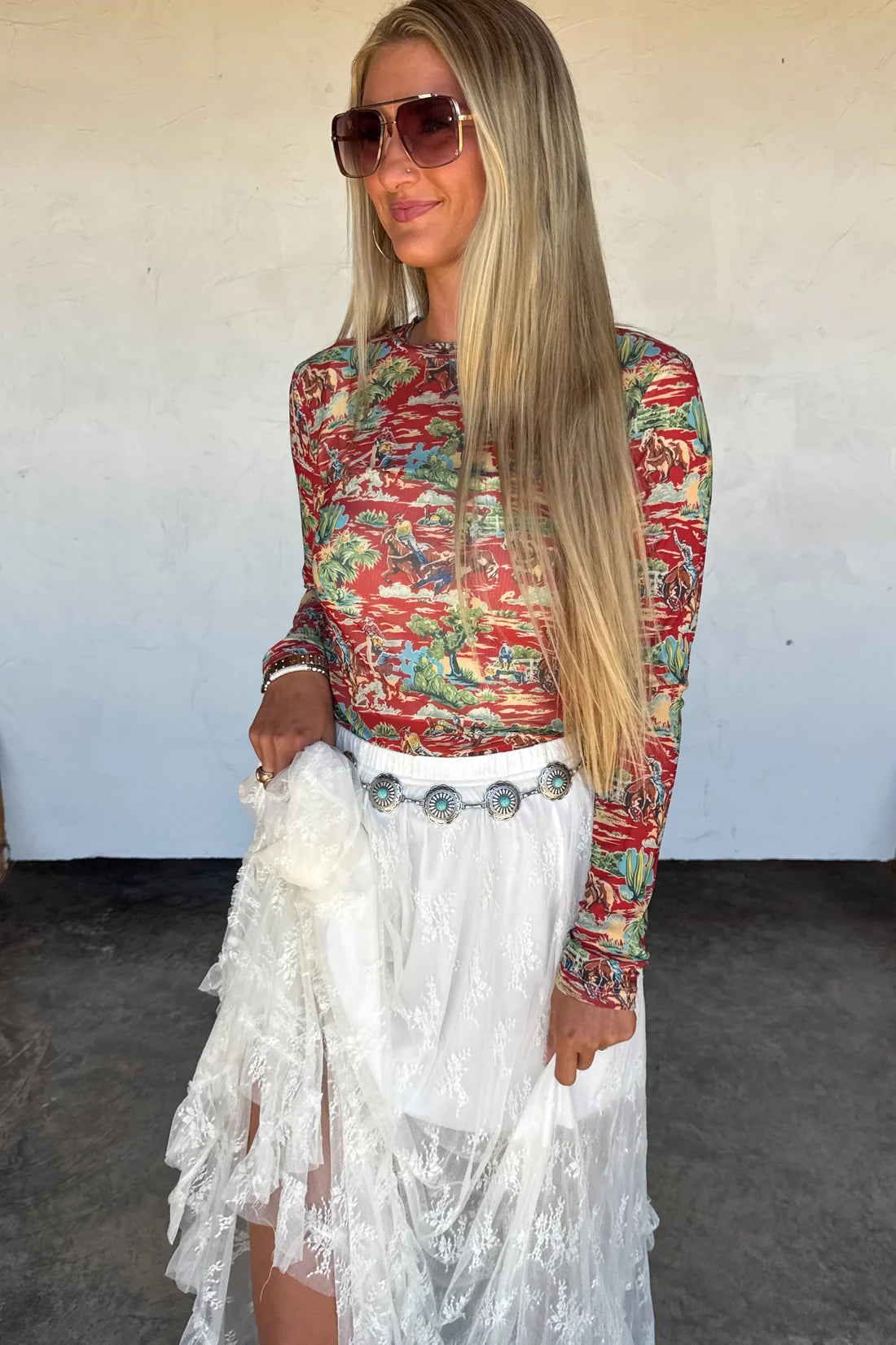 Wild West Mesh Top