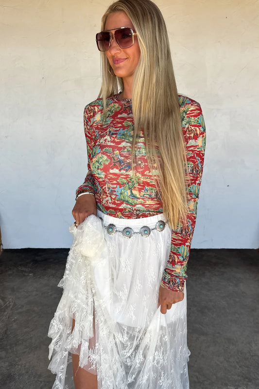 Wild West Mesh Top
