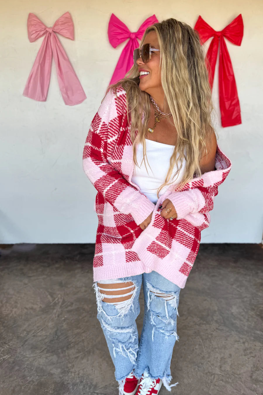 Plaid Valentine Cloud Cardigan [[PRE-ORDER ETA 1st week of Jan]]