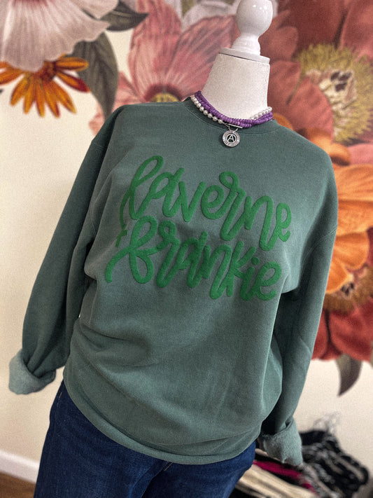 Alpine Green Puff Print Crewneck