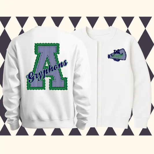 Custom Split Cheer Crewneck Cardigan