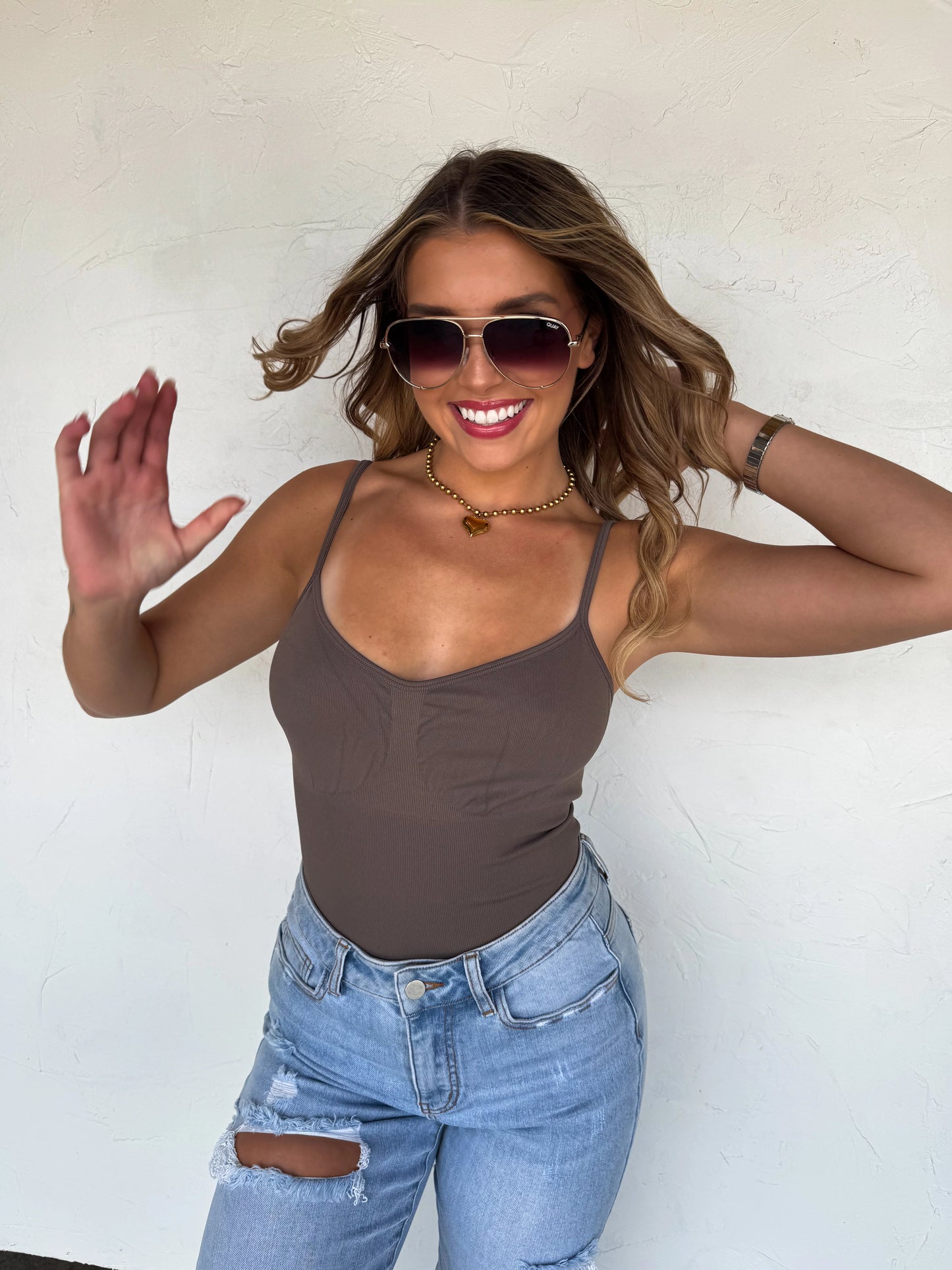 The Avalon Bodysuit in Stone [[PRE-ORDER]]