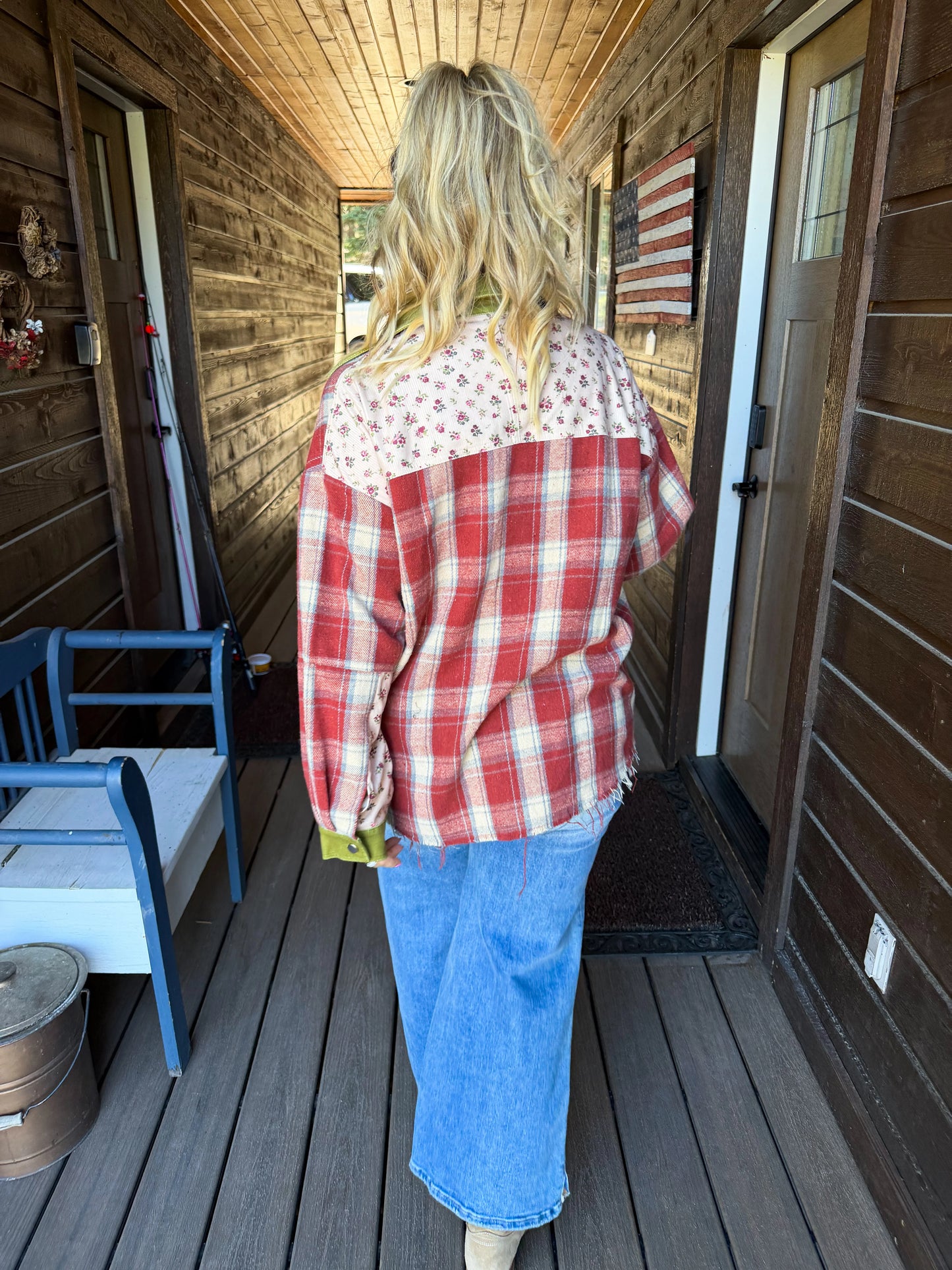 Scarlett Shacket in brick