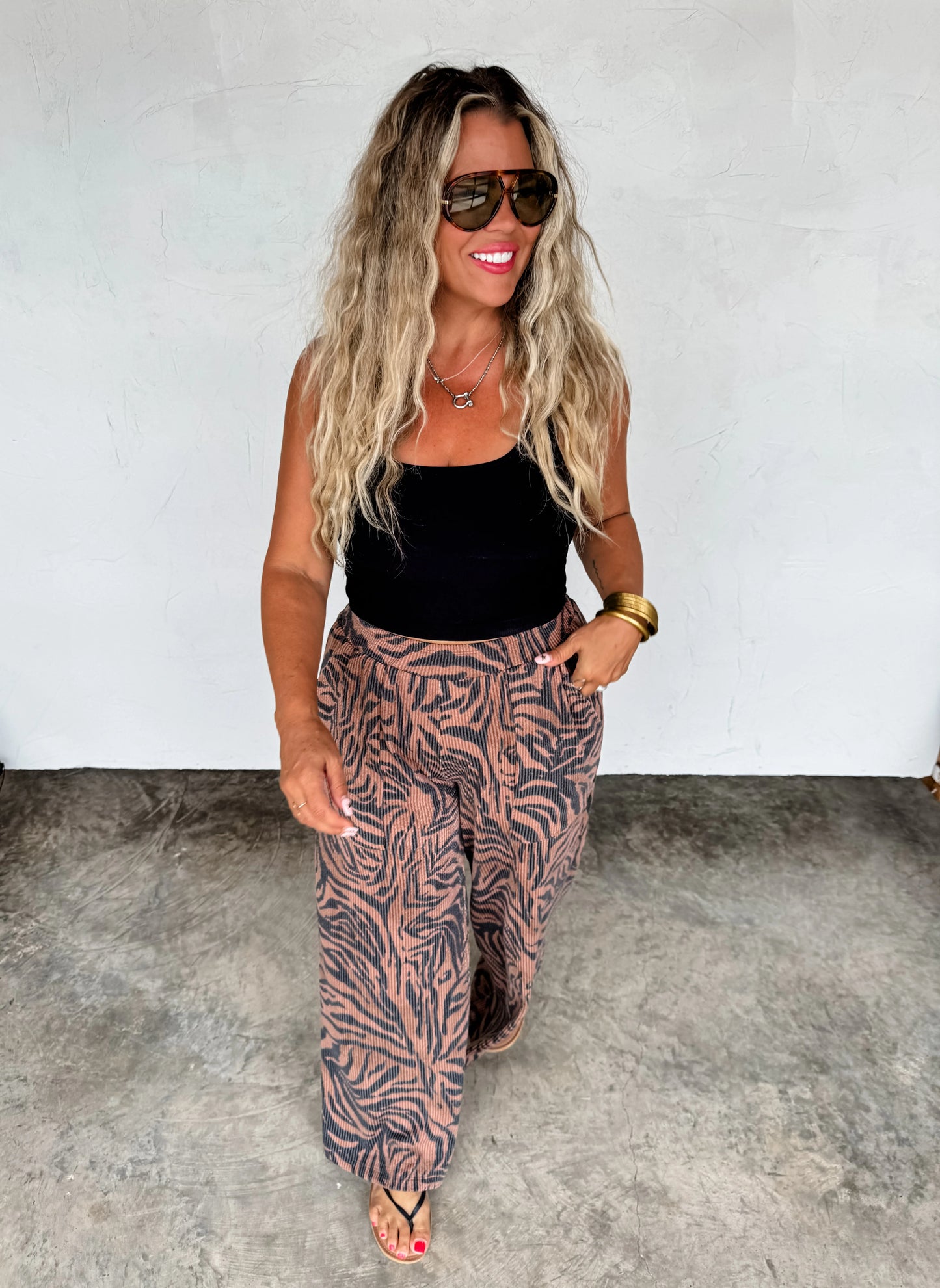 Zebra Haddie Wide Leg Pants [[PRE-ORDER]]