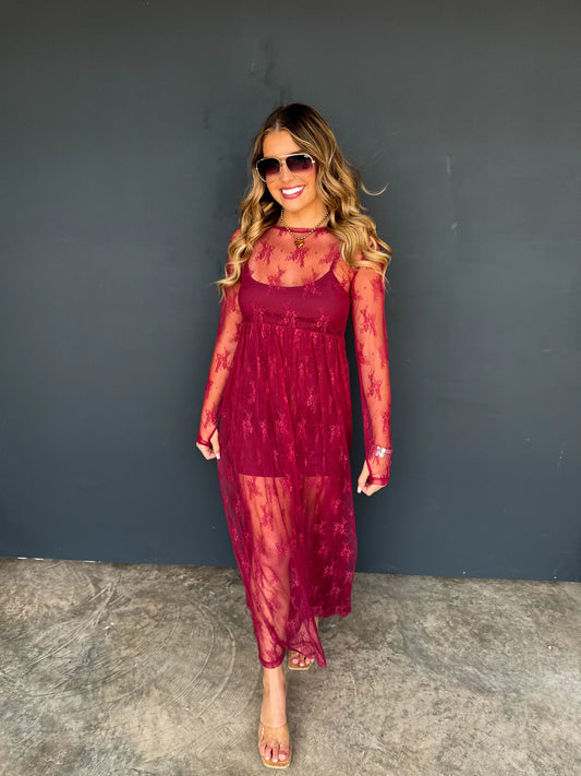 Evangeline Wine Dress [[PRE-ORDER]]