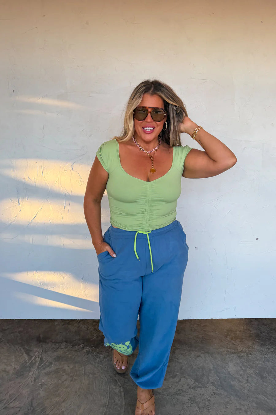 Green Cap Sleeve Top [[PRE-ORDER]]