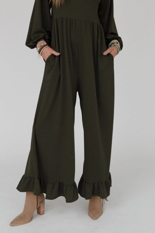 Made for Joy Olive Jumpsuit