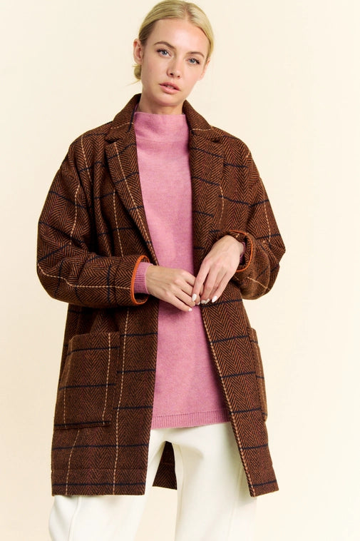 Plaid Pocket Coat