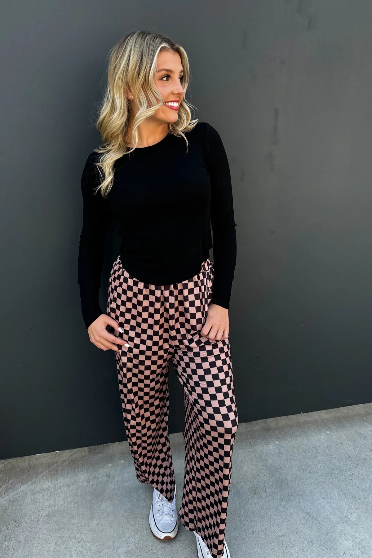 Black Curve Ribbed top