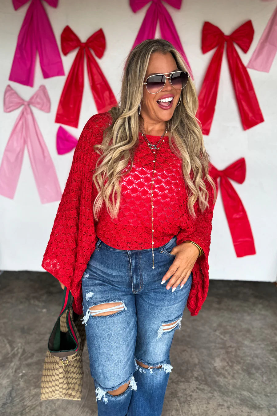 Winter Free Spirit Bell Top in Red [[PRE-ORDER ETA end of December]]