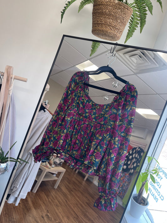Floral Babydoll Blouse