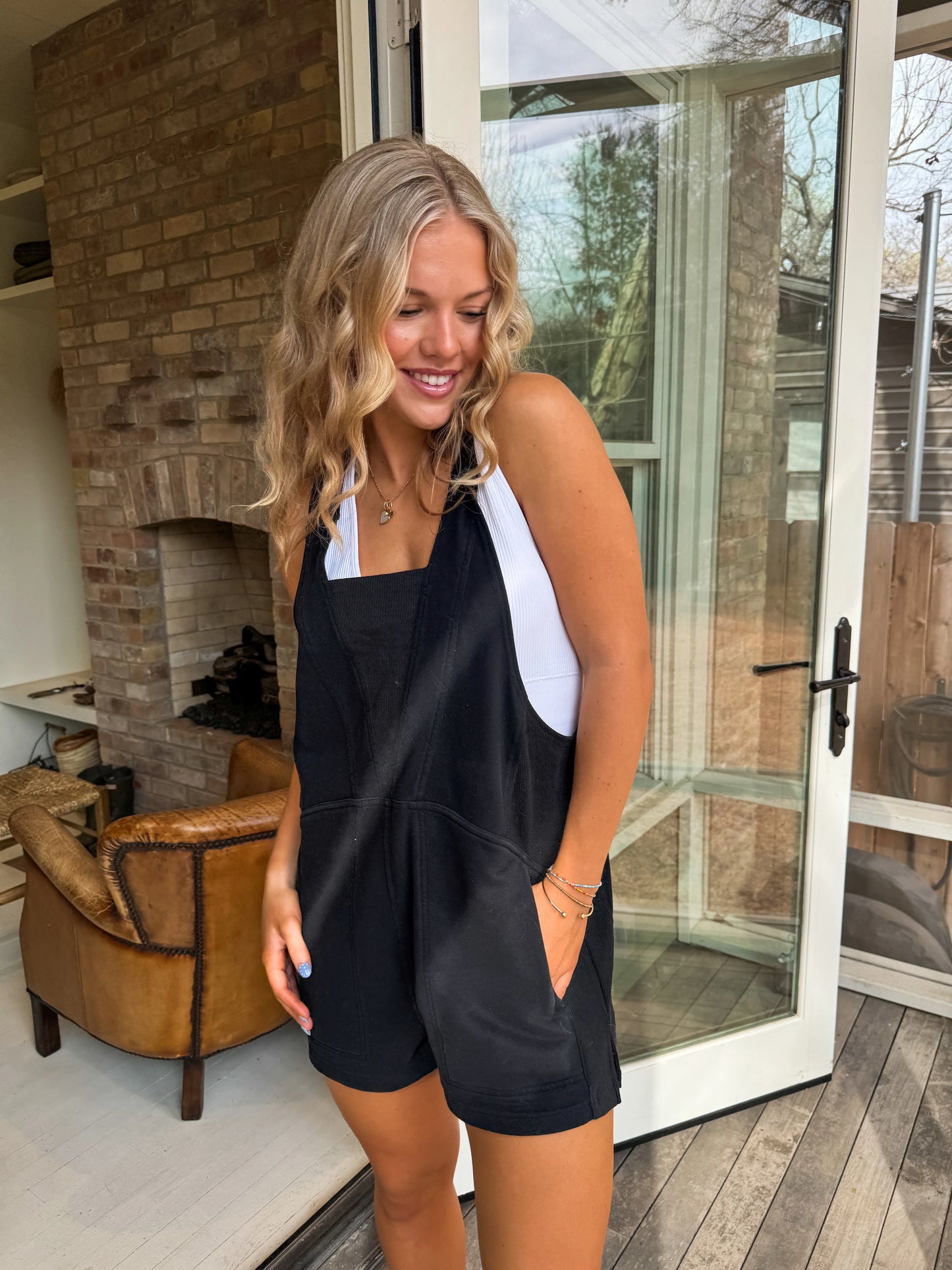 Spring Beach Black Romper [[PRE-ORDER]]