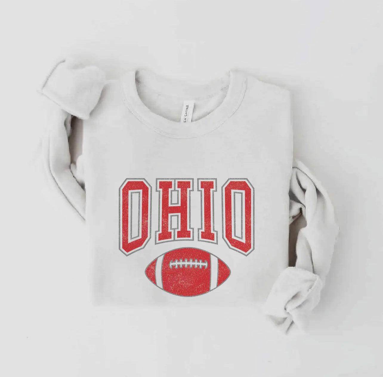 Cream Ohio Football Graphic Sweatshirt