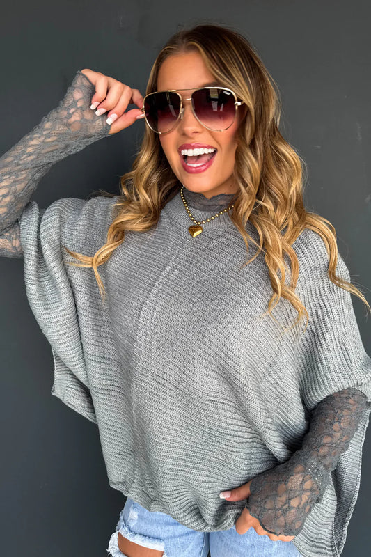Fall Meg Pullover Poncho in Grey [[PRE-ORDER]]