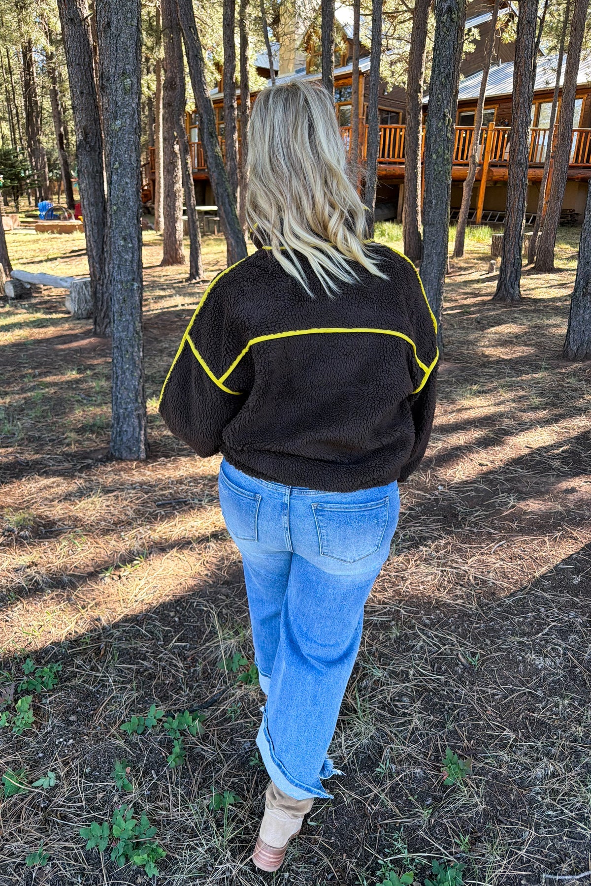 AFTER SUNSET QUARTER ZIP PULLOVER [BROWN]