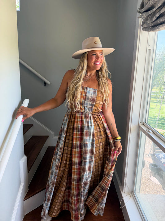 Ashford Plaid Maxi Dress