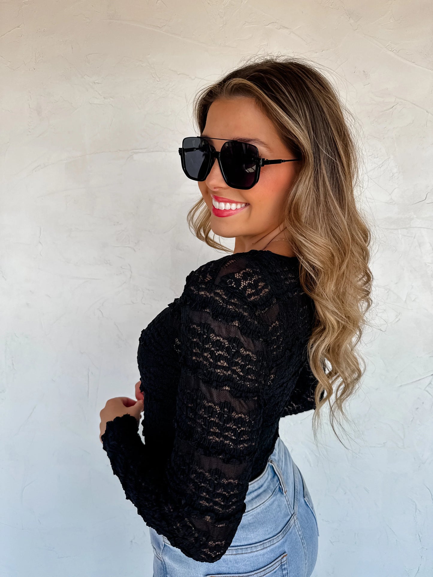 Black Rosalie Lace Top [[PRE-ORDER ETA 1st week of Jan]]