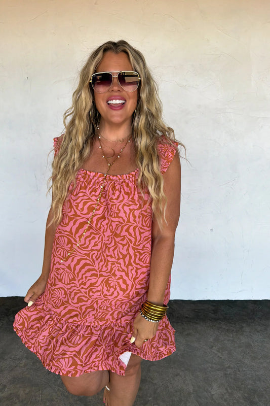 Coastal Bloom Babydoll Dress [[PRE-ORDER]]
