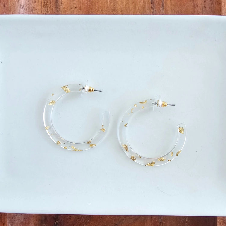 Gold Foil Camy Hoops