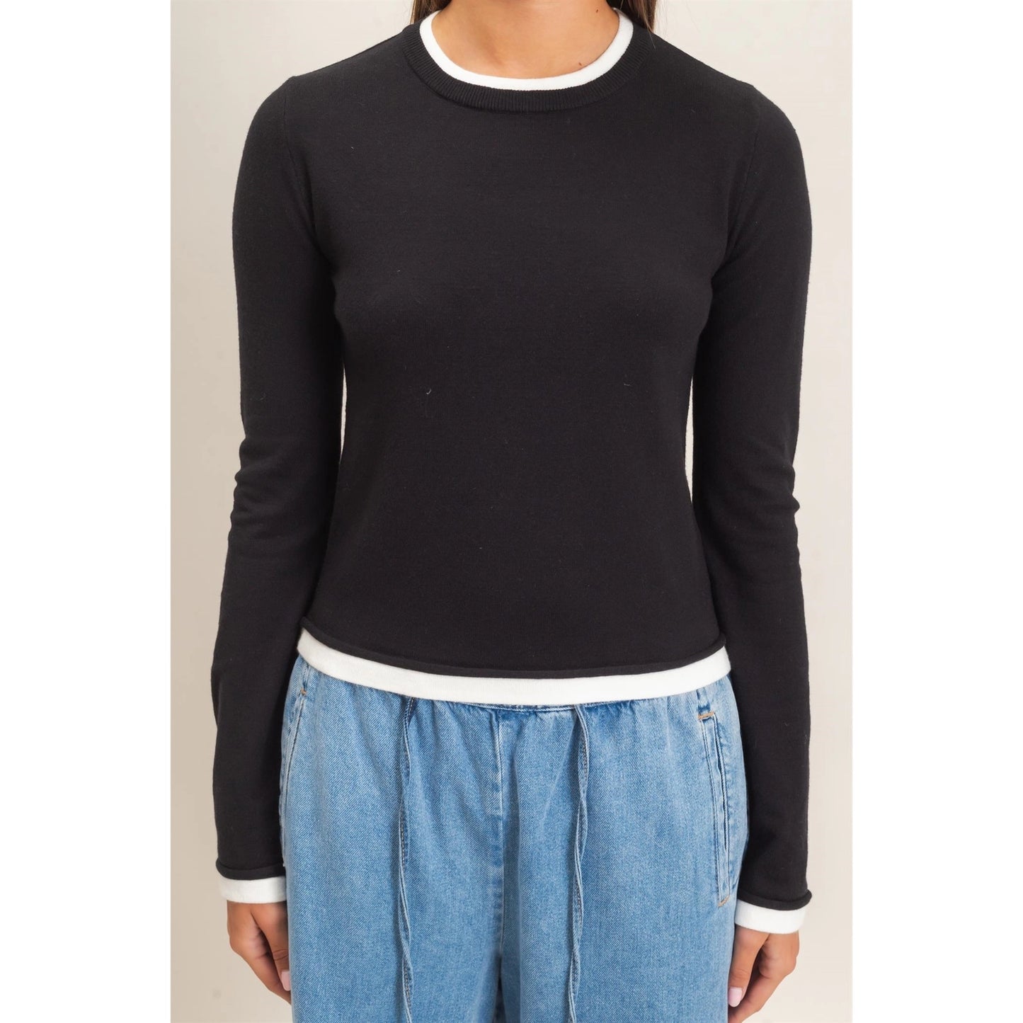 Black Layered Long Sleeve