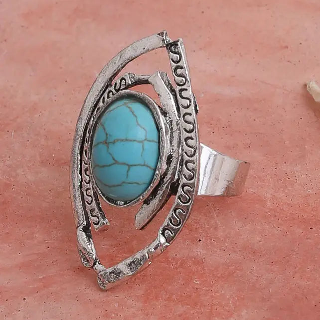 Western Adjustable Turquoise Ring