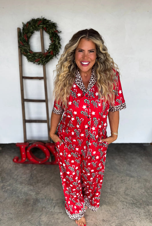 Christmas Candy Cane Luxe PJ set [[PRE-ORDER]]