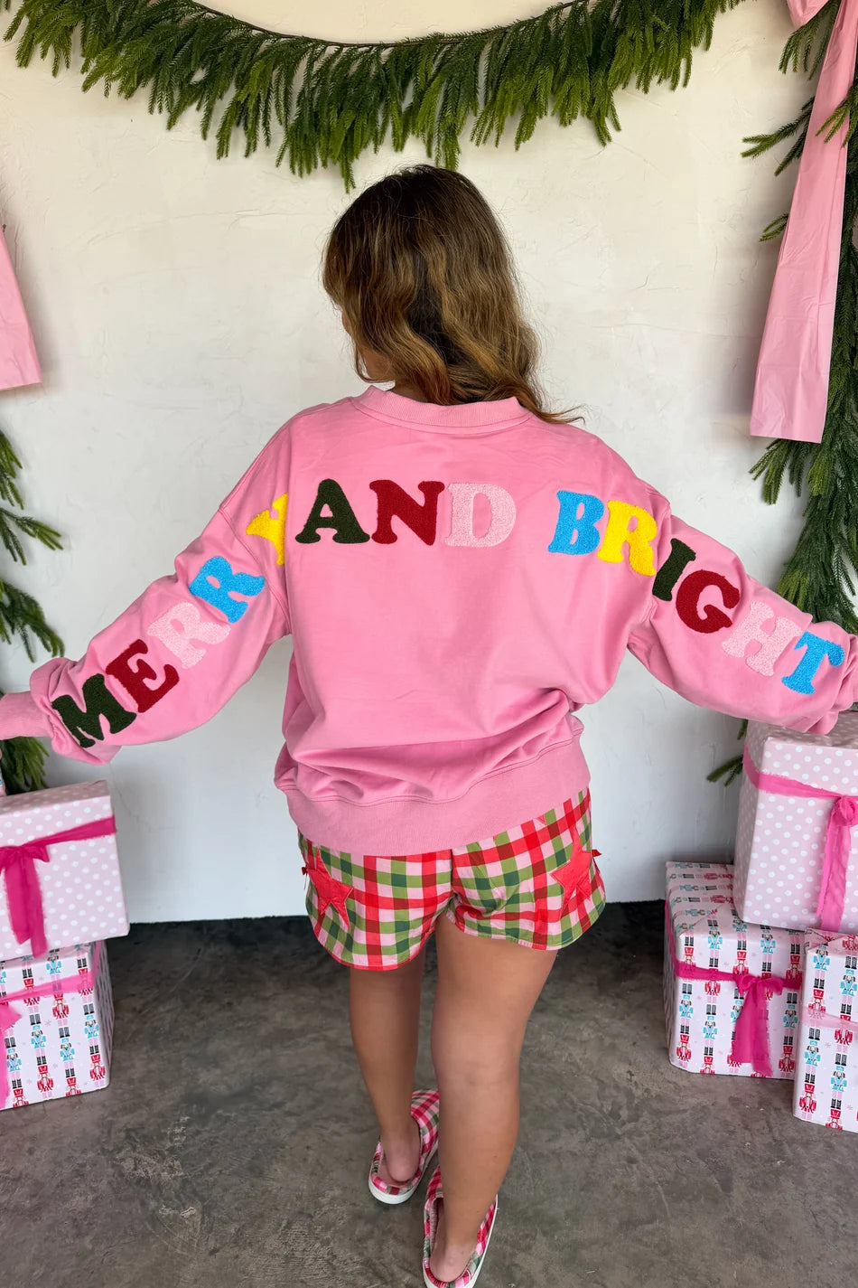 MERRY Sweatshirt in Pink