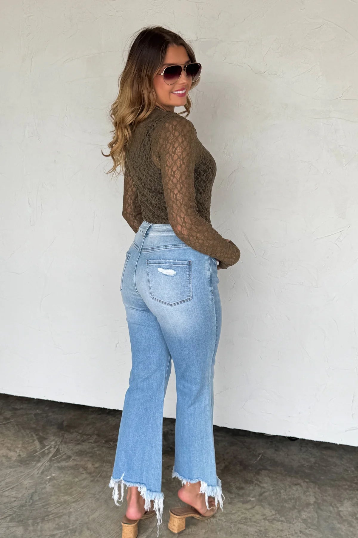 Olive Jolie Lace Thumbhole Top [[PRE-ORDER]]
