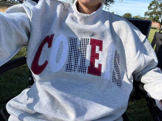 Patchwork Comets Mockneck