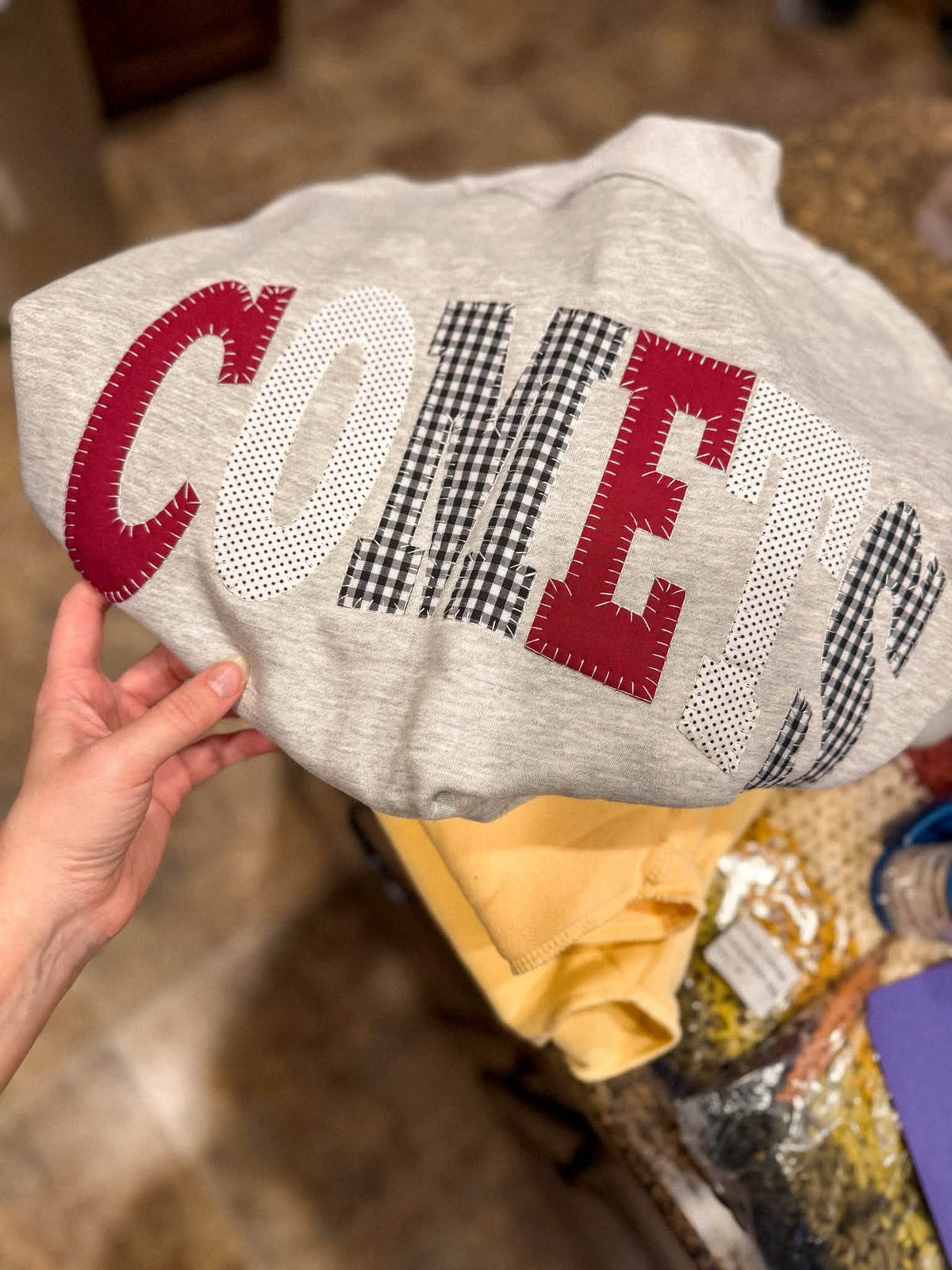 Patchwork Comets Mockneck