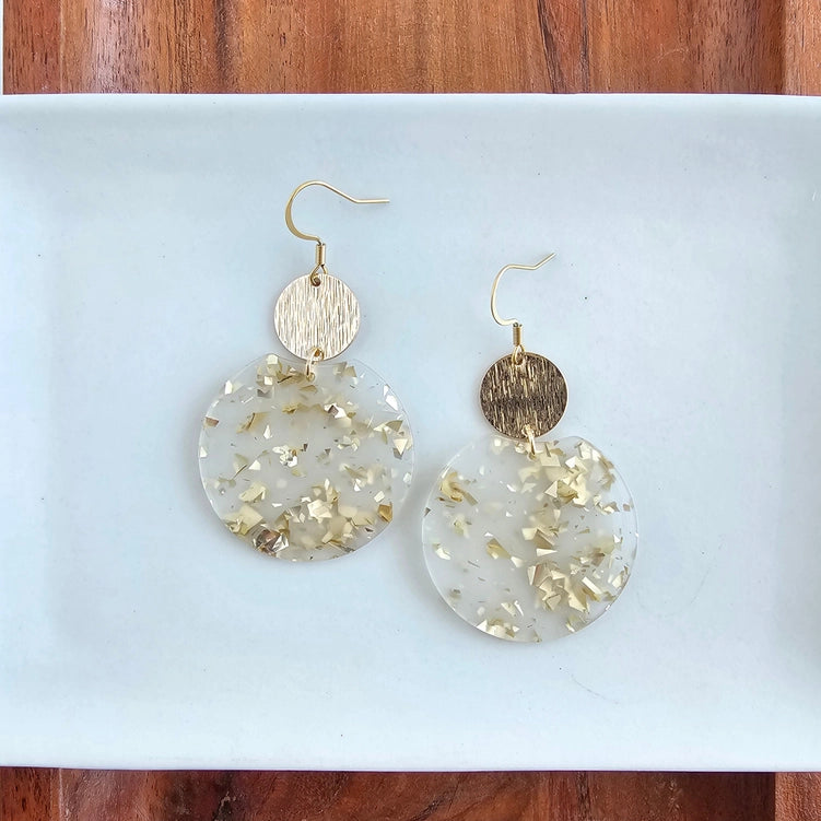 Zoey Gold Flake Earring