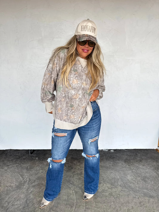 Ashland Straight Leg Distressed Jean in Blue [[PRE-ORDER]]
