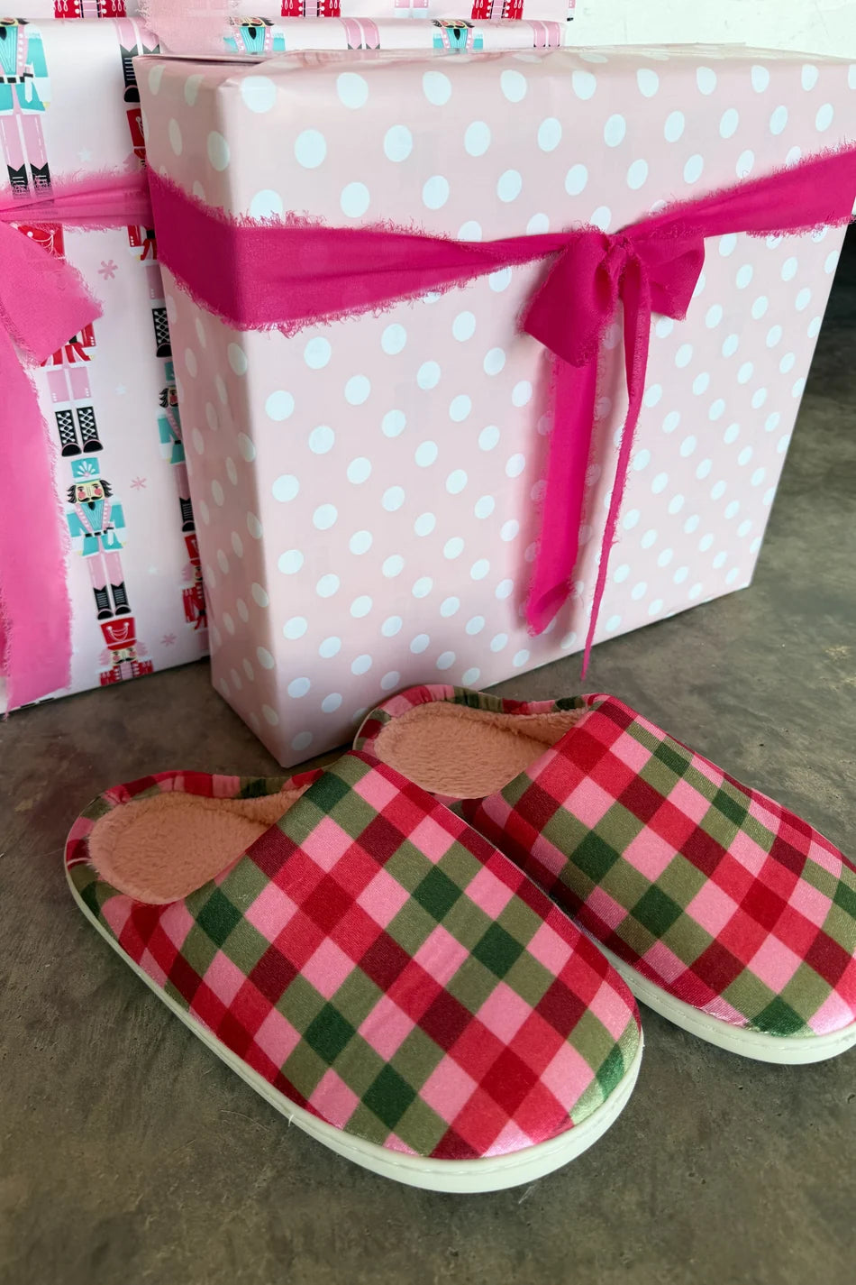 Christmas Plaid Slippers