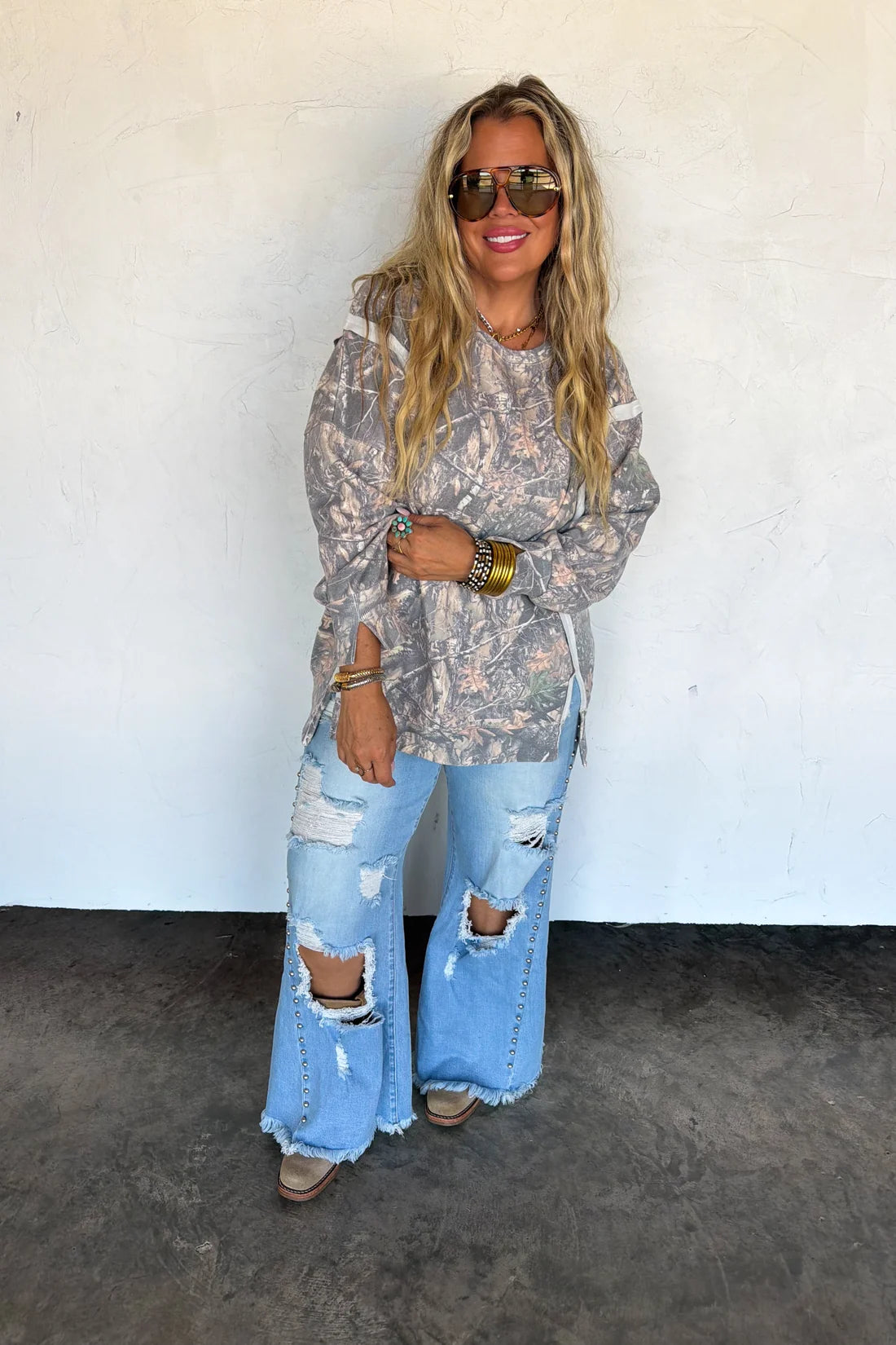 wander camo classic pullover