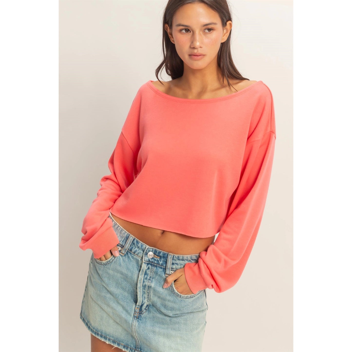 Coral Long Sleeve Top