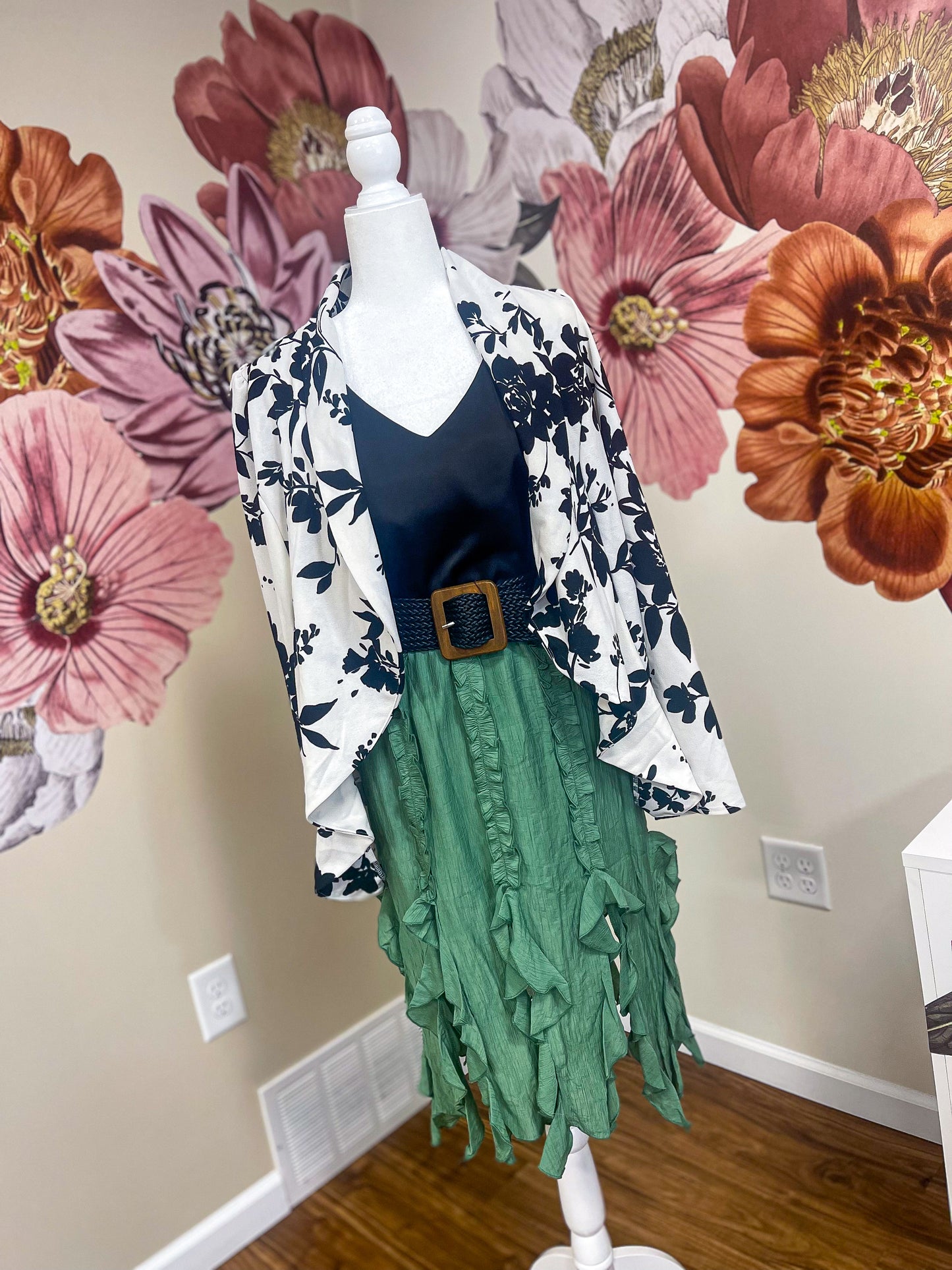 Floral Open Blazer