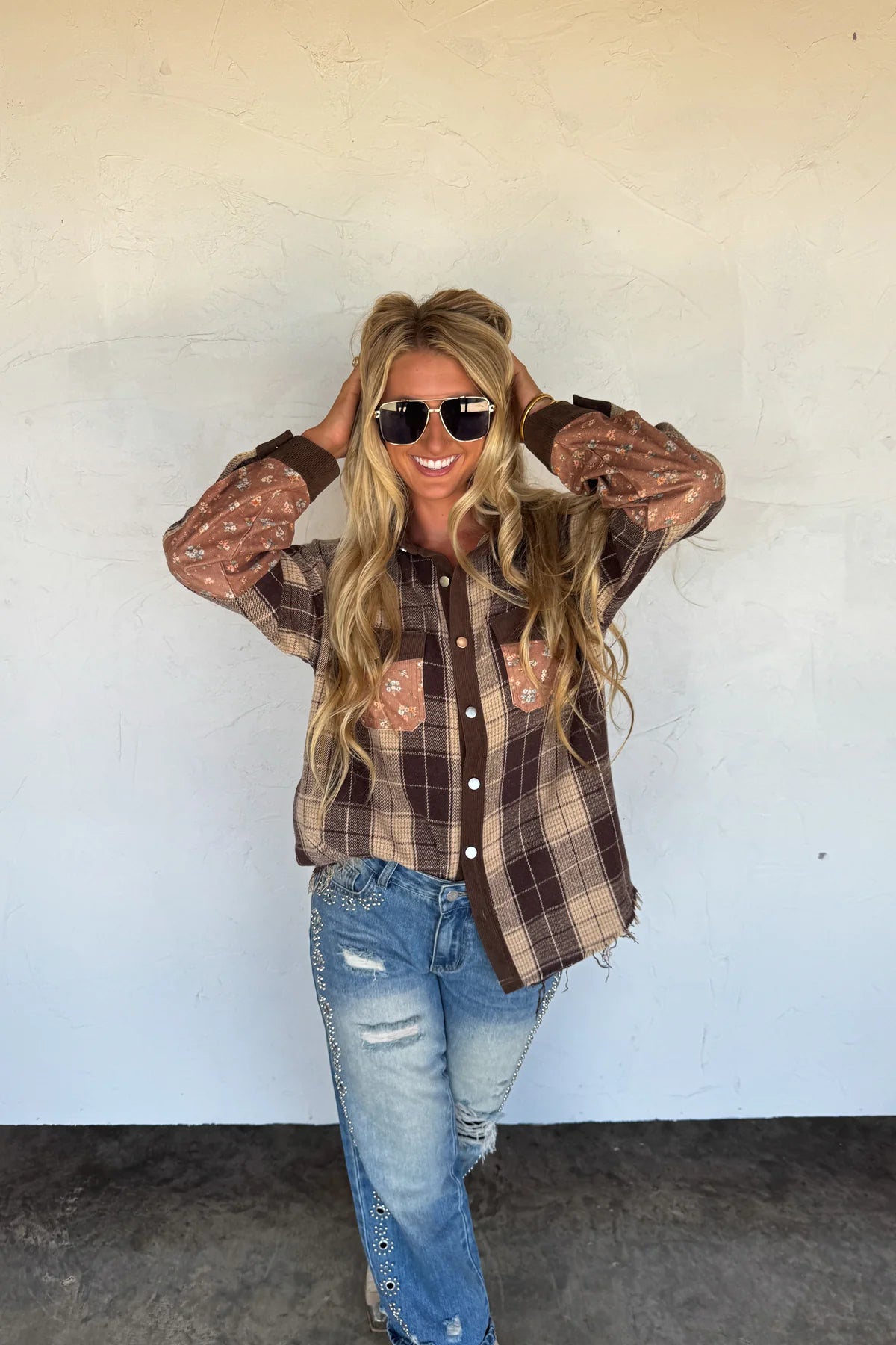 Scarlett Shacket in brown