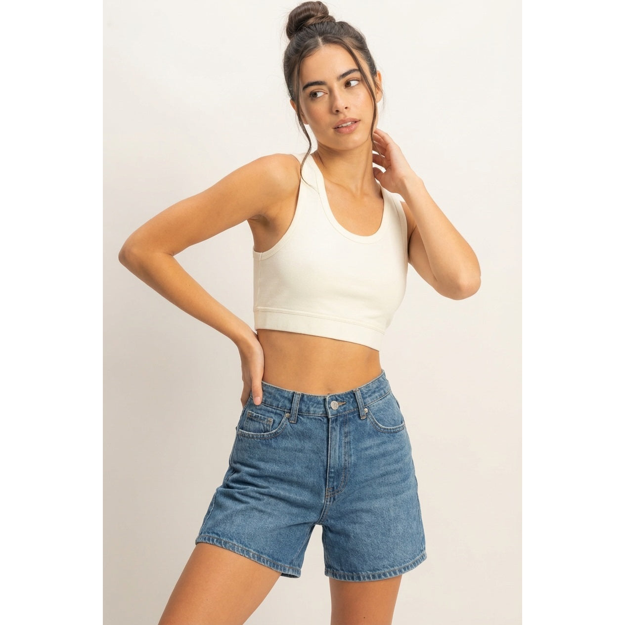 Marshmallow Cropped Tank