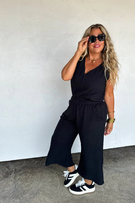 Laura Crop Pant Set Black [[PRE-ORDER]]