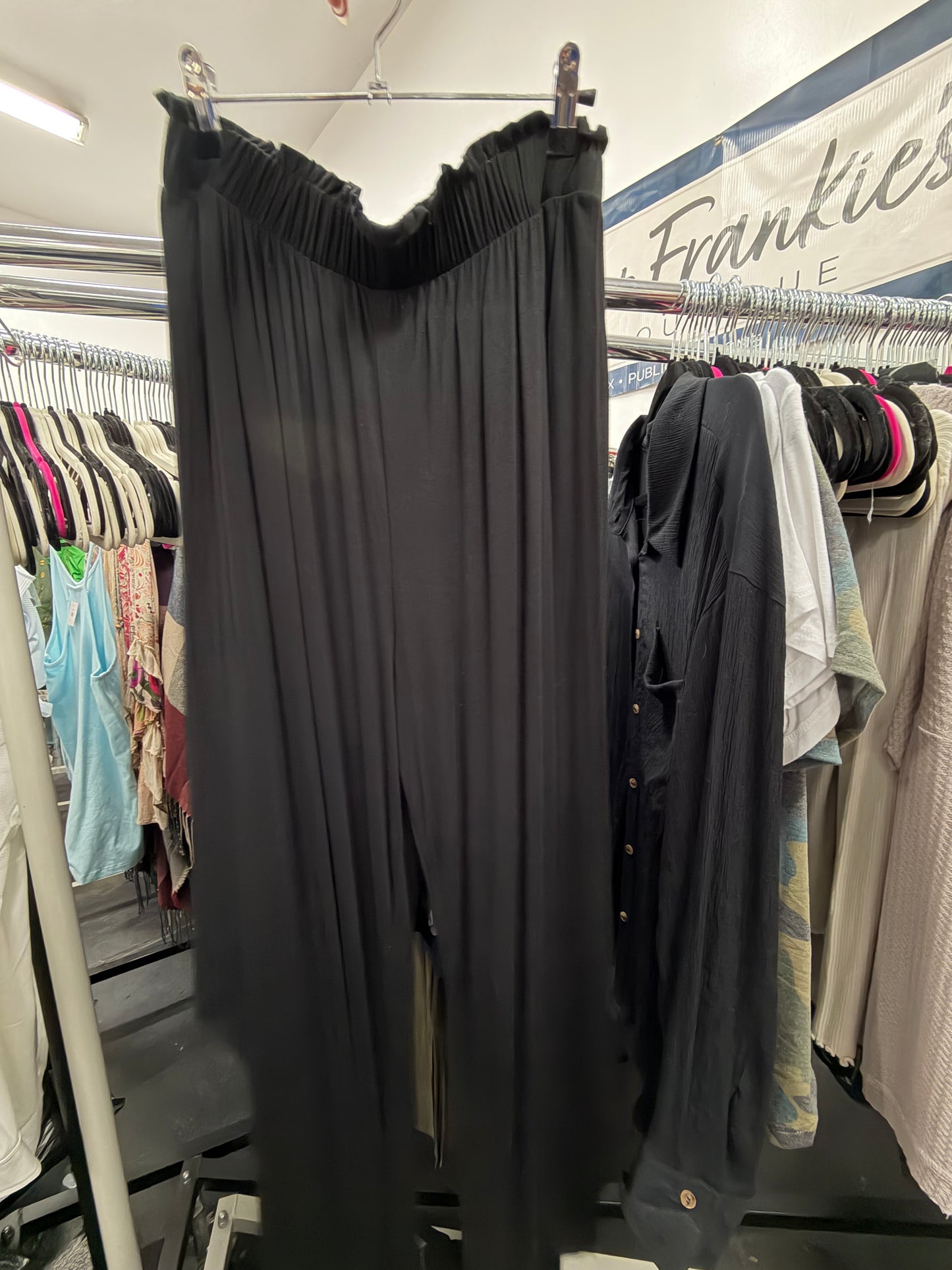 Black Asymmetrical Pants - 2X
