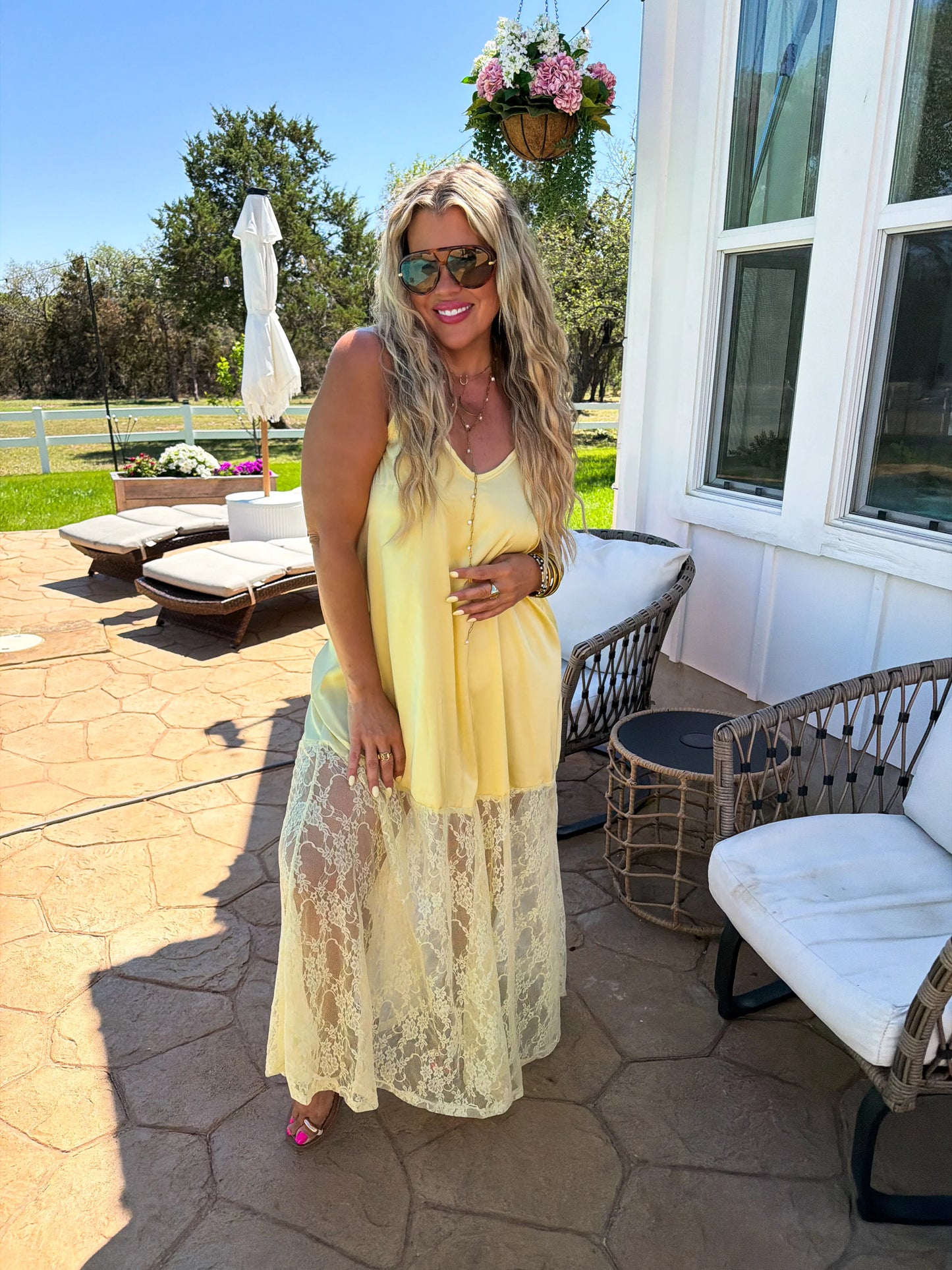 Summer Night Satin Lemon Dress [[PRE-ORDER]]