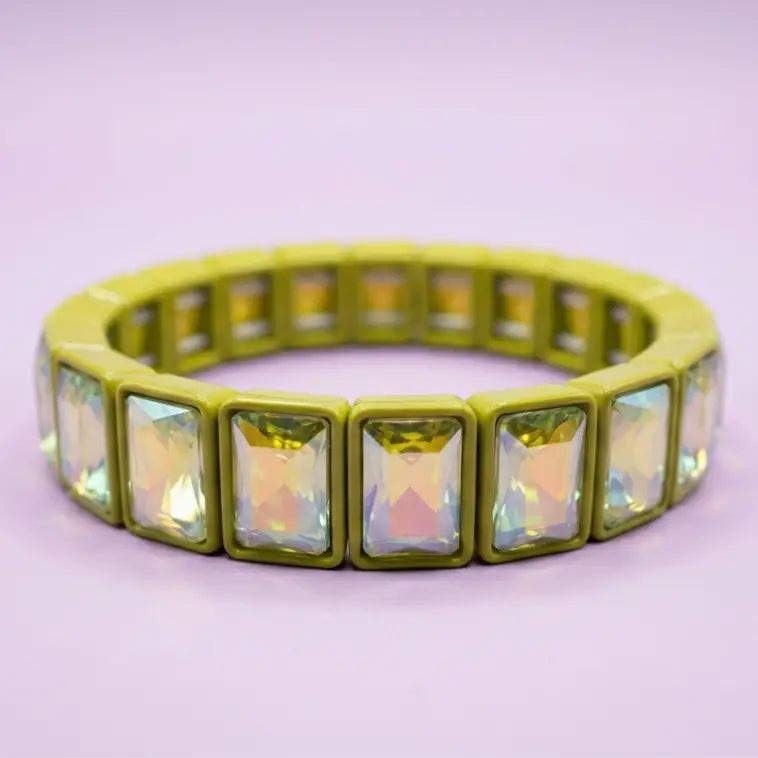 Estelle Green Rectangle Stone Bracelet