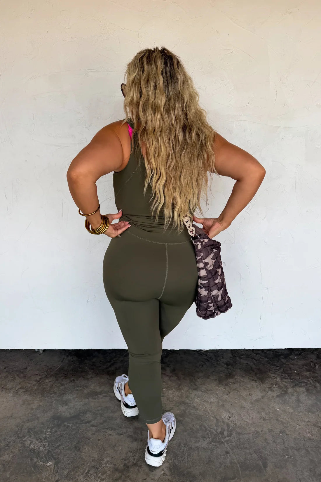 Sera Yoga Jumpsuit in Vintage Olive