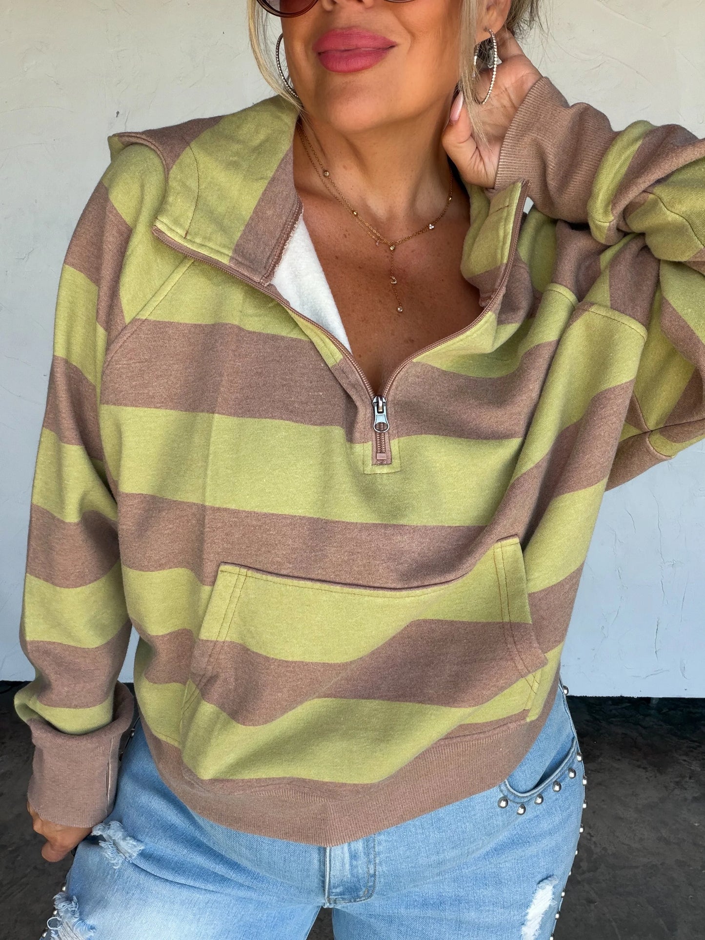 Stripe Easy Does It Pullover