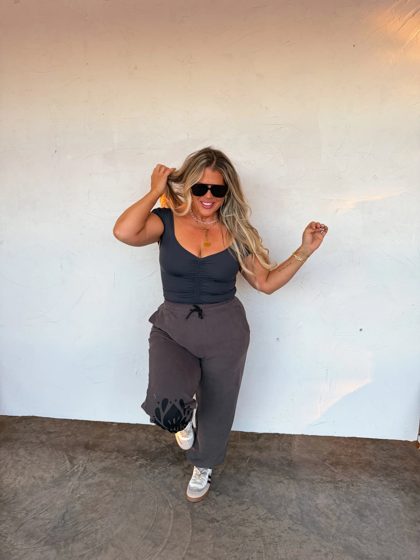 Charcoal Cap Sleeve Top [[PRE-ORDER]]